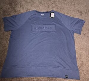 Under Armour Project Rock Short Sleeve Shirt - Blue New